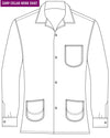 Navy Green Tattersall On Beige Flannel Work Shirt