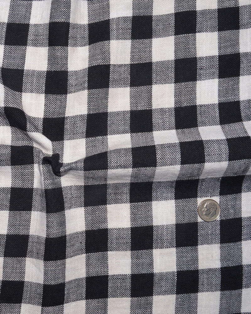 Black White Macro Gingham Checks