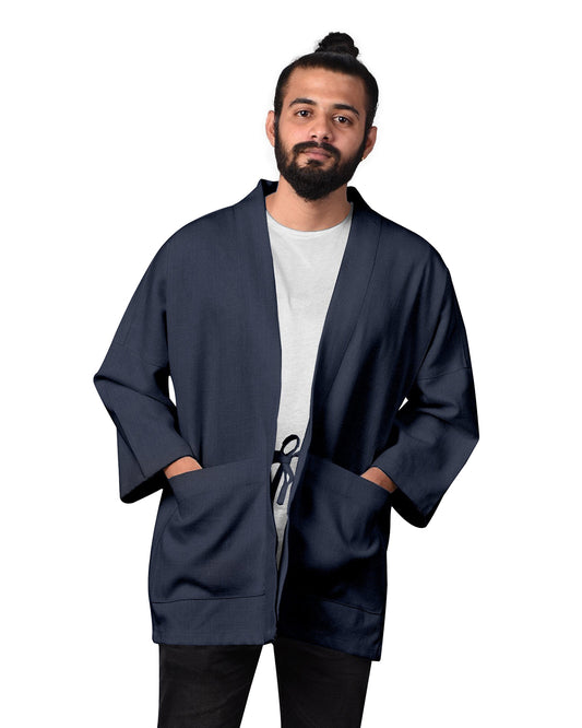 Noragi in Indigo Herringbone