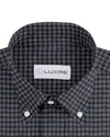 Luxire Presto: Grey Navy Tattersall Twill Checks