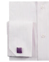 Pink Pin Stripes With White Dobby: Natural Wrinkle Free