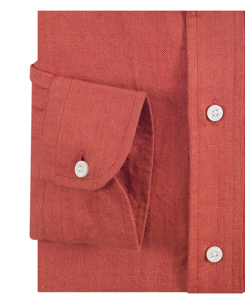 Linen: Reddish Orange Twill