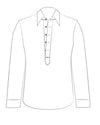Pullover Shirt in Ecru Textured Linen