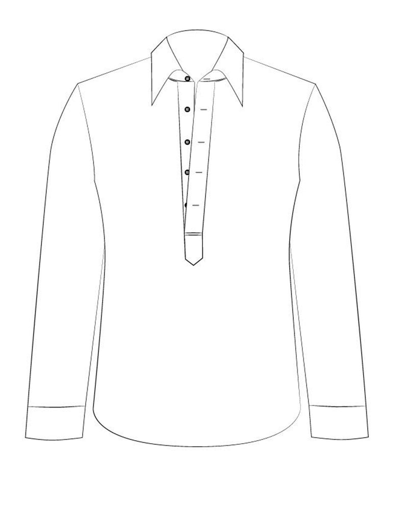 Pullover Shirt in Pale Yellow Linen