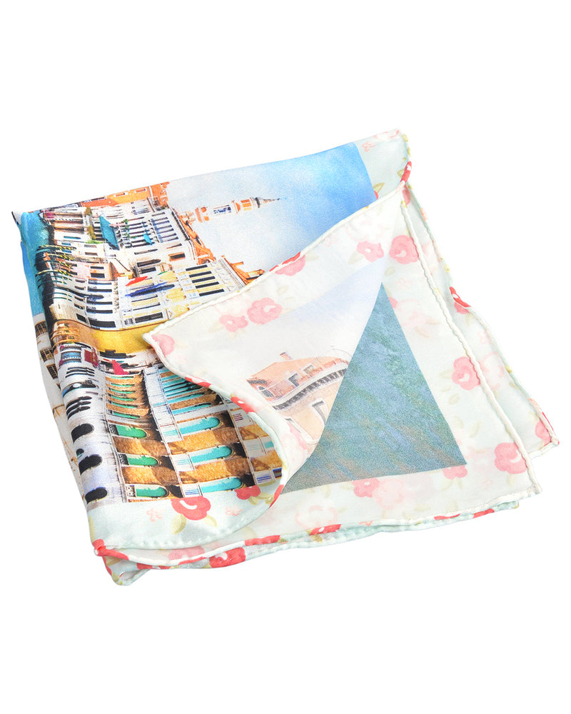 Pocket Square- Venice Blue Water