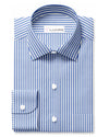 Classic Blue Pencil Stripes on White