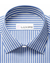 Classic Blue Pencil Stripes on White