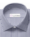 Blue Dress Stripes On White