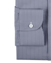 Albini: Dark Blue Dress Stripe